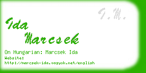 ida marcsek business card